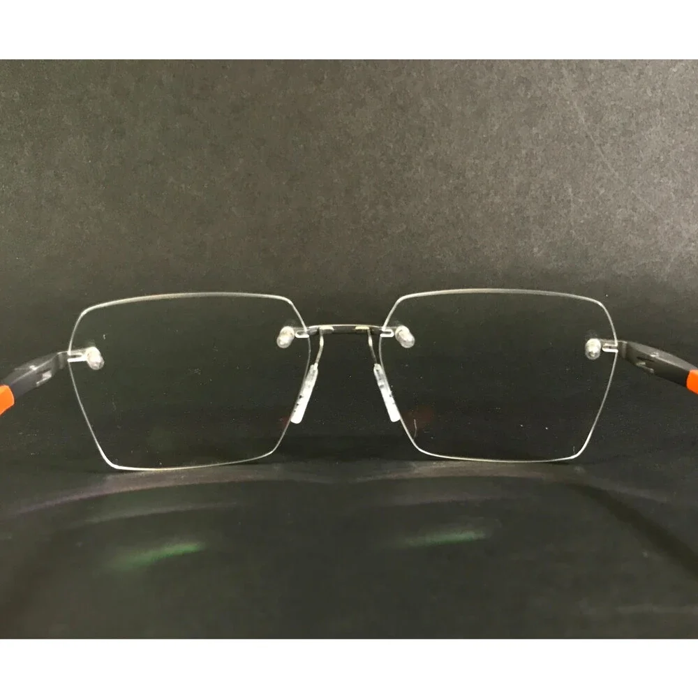 McLaren Eyeglasses Frames ML MS-85O02 C03 Black Orange Gray Square 54-17-145